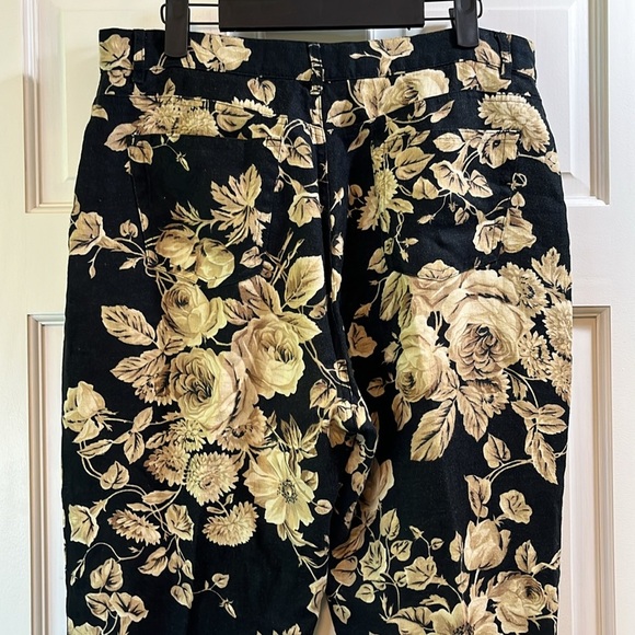 Lauren Ralph Lauren Linen Floral Tapered Leg Pants - Size 12P - Picture 6 of 9